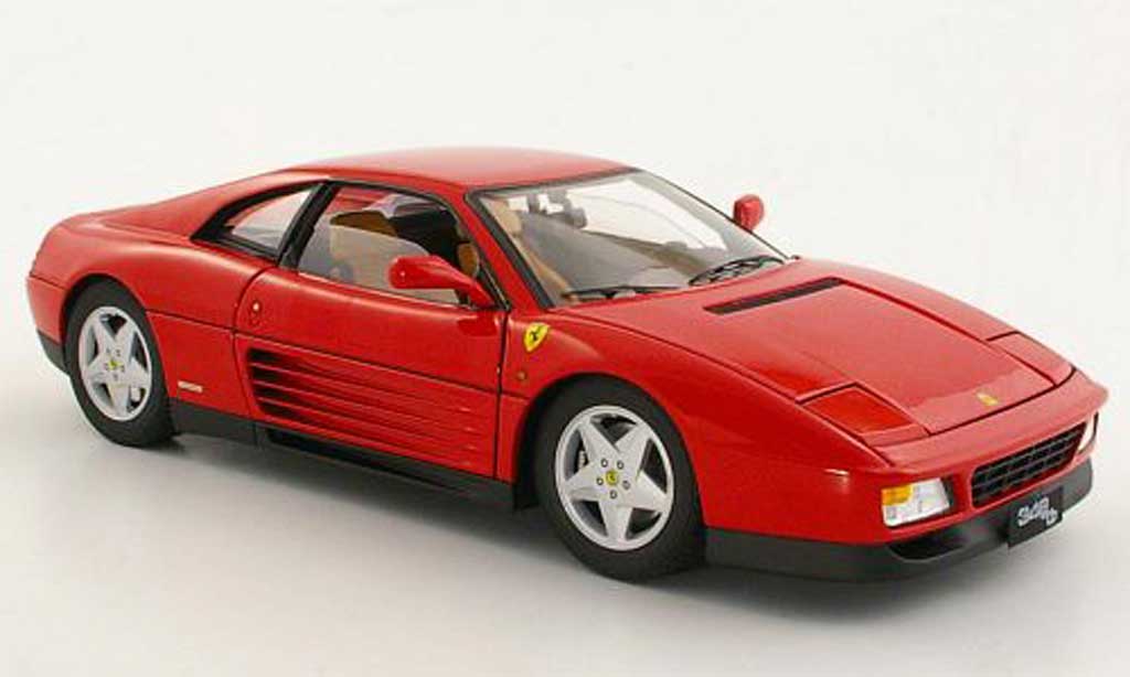 Ferrari 348 TB 1/18 Hot Wheels Elite TB rood 1989 modelauto