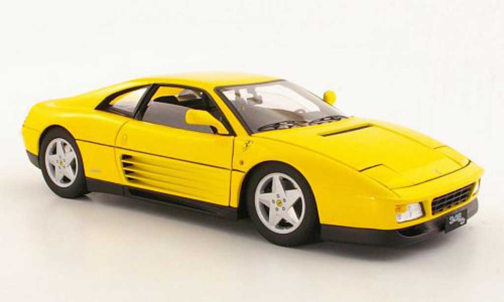 Ferrari 348 TB 1/18 Hot Wheels Elite TB geel 1989 modelauto