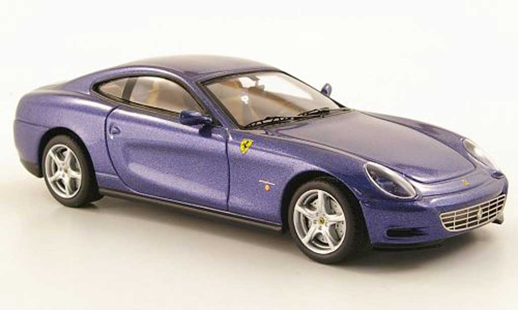 Ferrari 612 1/43 Hot Wheels Elite Scaglietti blauw (Elite) modelauto