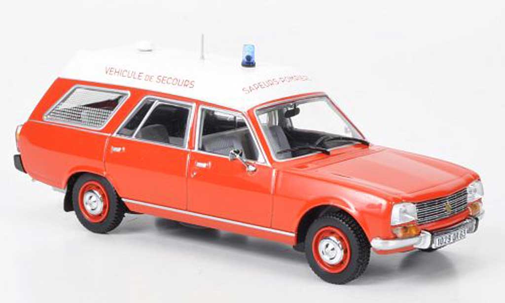 Peugeot 504 Break 1/43 Norev Stationwagen Brandweer Ambulance 1979 modelauto