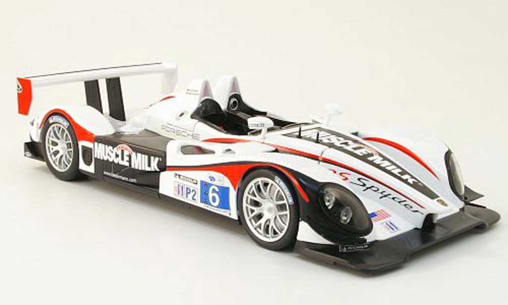 Porsche RS Spyder 1/18 Norev Spyder no.6 muscle milk team cytosport alms 2010 g.pickett / k.graf modelauto