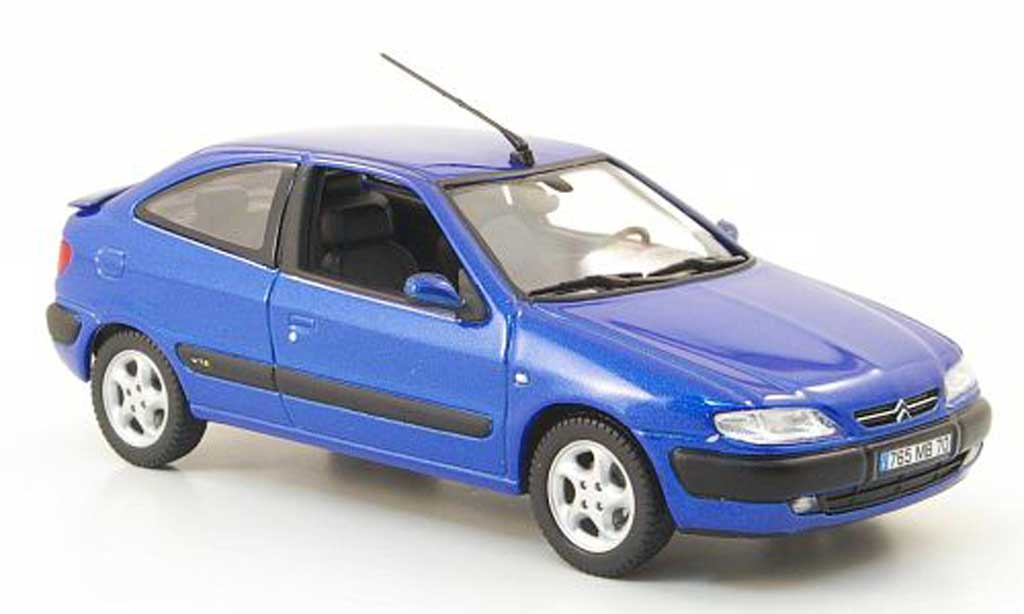 Citroen Xsara 1/43 Norev VTS blauw 3-portes 1997 modelauto