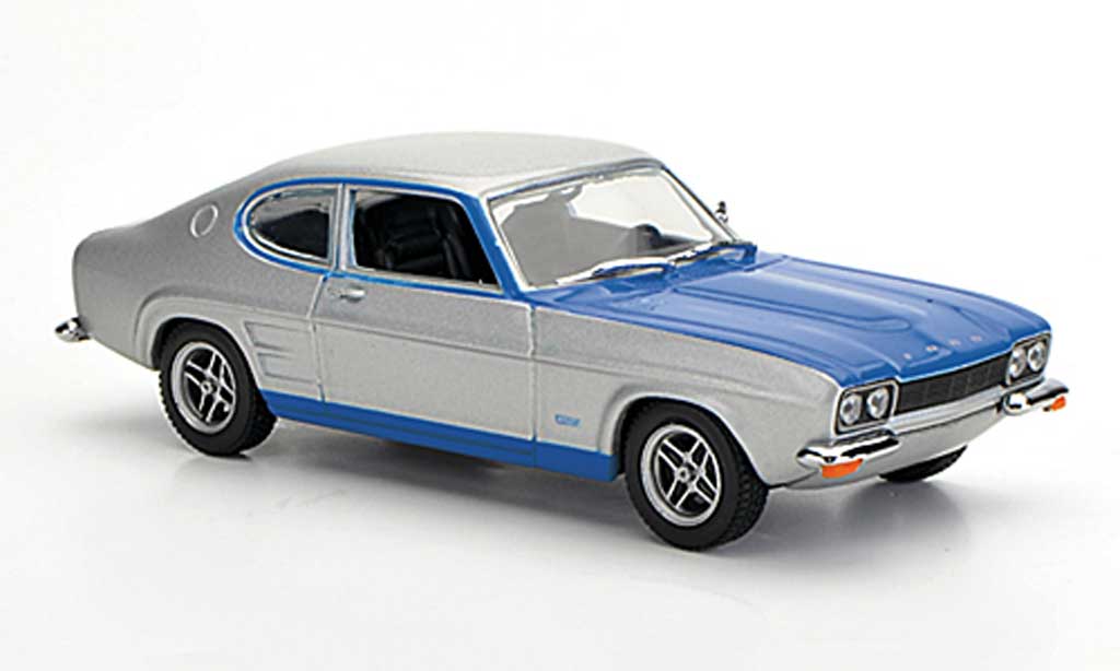 Ford Capri 2600 1/43 Minichamps 2600 MKI grijs/blauw 1972 modelauto
