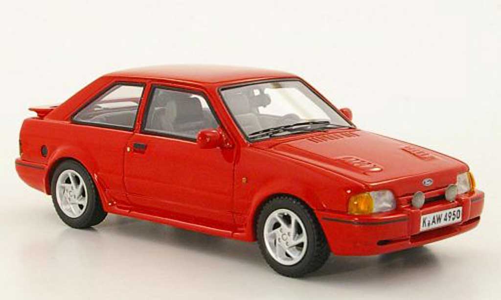 Ford Escort MK4 1/43 Neo MK4 MkIV Turbo rood 1989 modelauto