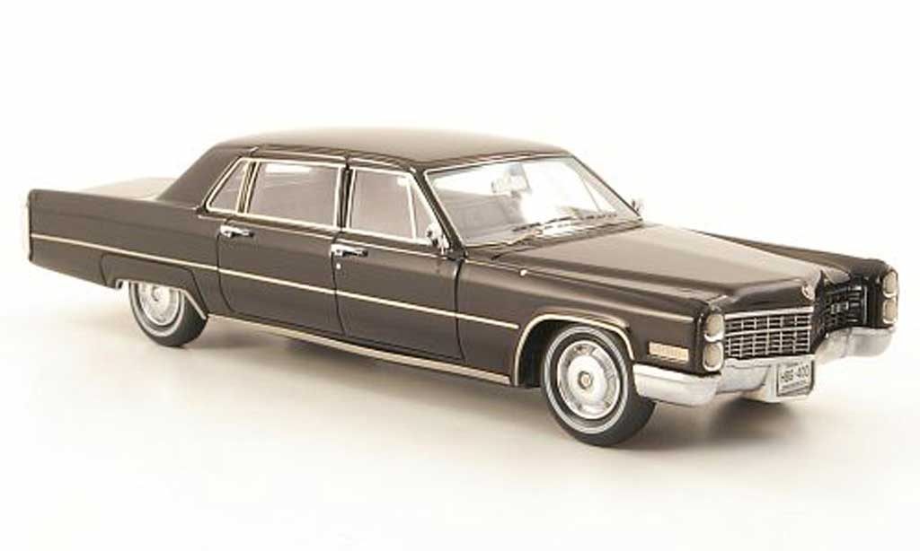 Cadillac Fleetwood 1966 1/43 Neo 1966 75 zwart modelauto