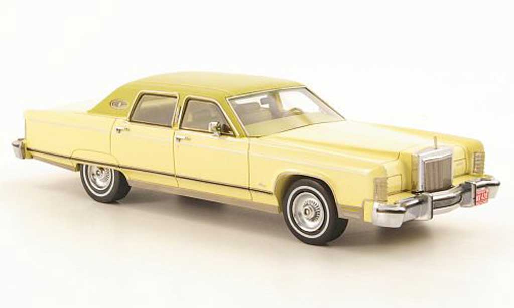 Lincoln Continental 1977 1/43 Neo 1977 geel/grun modelauto
