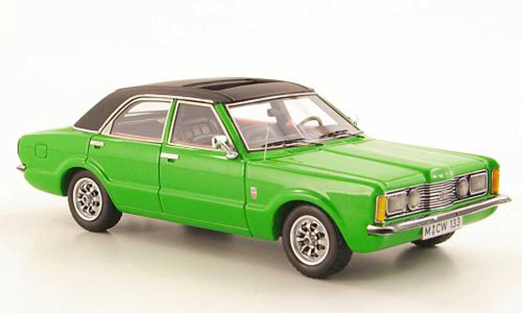 Ford Taunus 1973 1/43 Neo 1973 GXL grun/zwart 4-portes limited edition modelauto