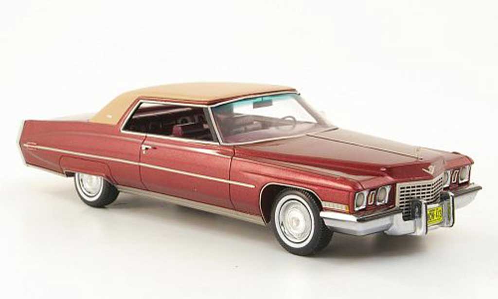 Cadillac Deville 1972 1/43 American Excellence 1972 Coupe rood/bruin limited edition modelauto