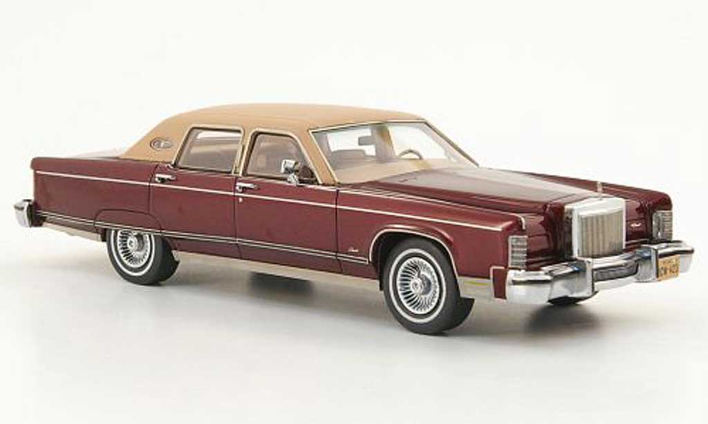 Lincoln Continental 1977 1/43 American Excellence 1977 rood/bruin lim. Aufl. 500 modelauto