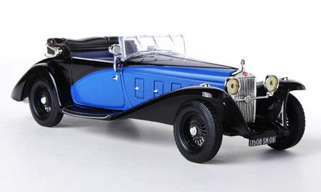 Delage D8SS 1/43 IXO Fernadez & Darrin zwart/blauw 1932 modelauto