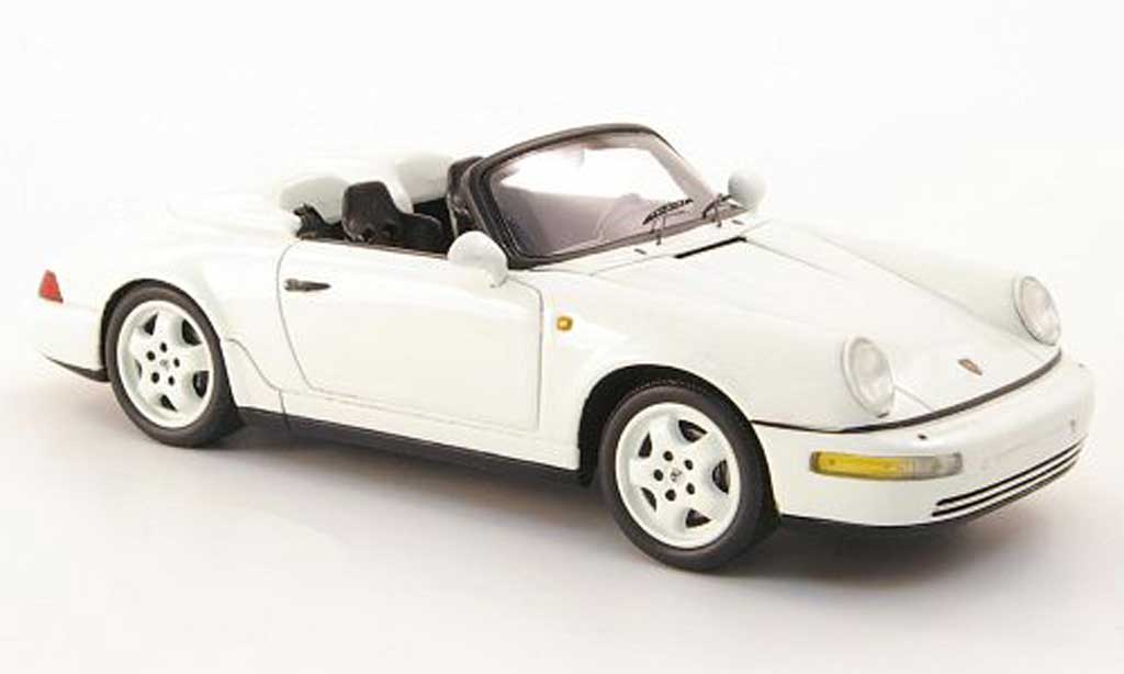 Porsche 993 Speedster 1/43 Spark 964 Speedster wit 1 modelauto