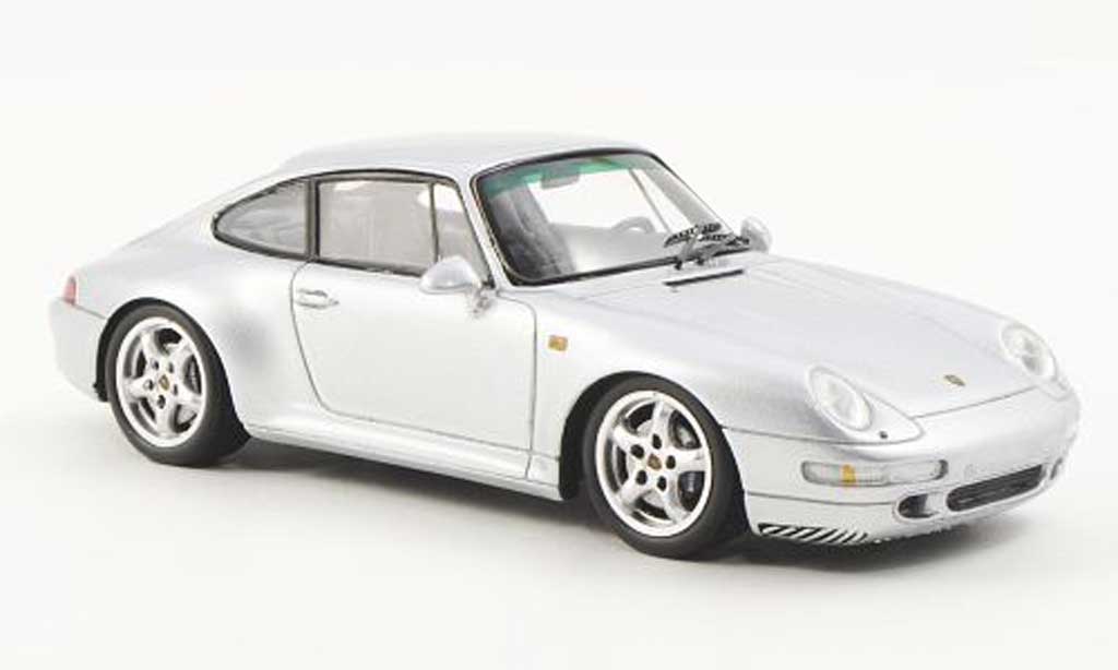 Porsche 993 Carrera 1/43 Spark Carrera 2S grijs 1994 modelauto