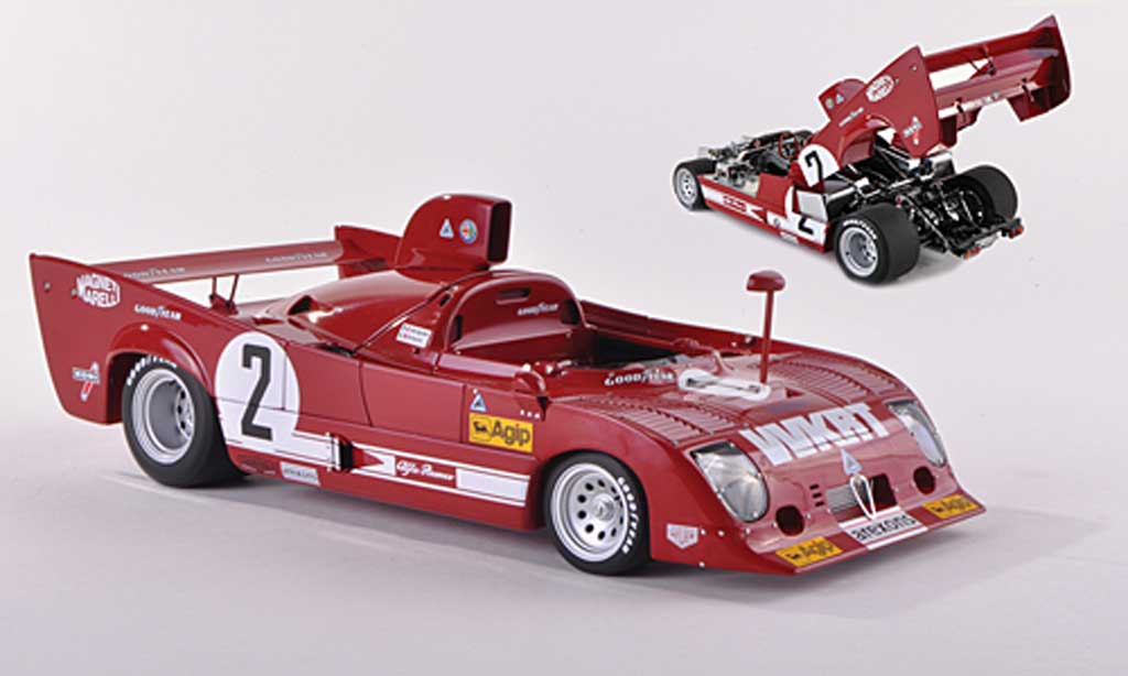 Alfa Romeo 33.3 1975 1/43 Autoart 1975 TT 12 No.2 WKRT 1000km Monza Merzario/Lafitte modelauto