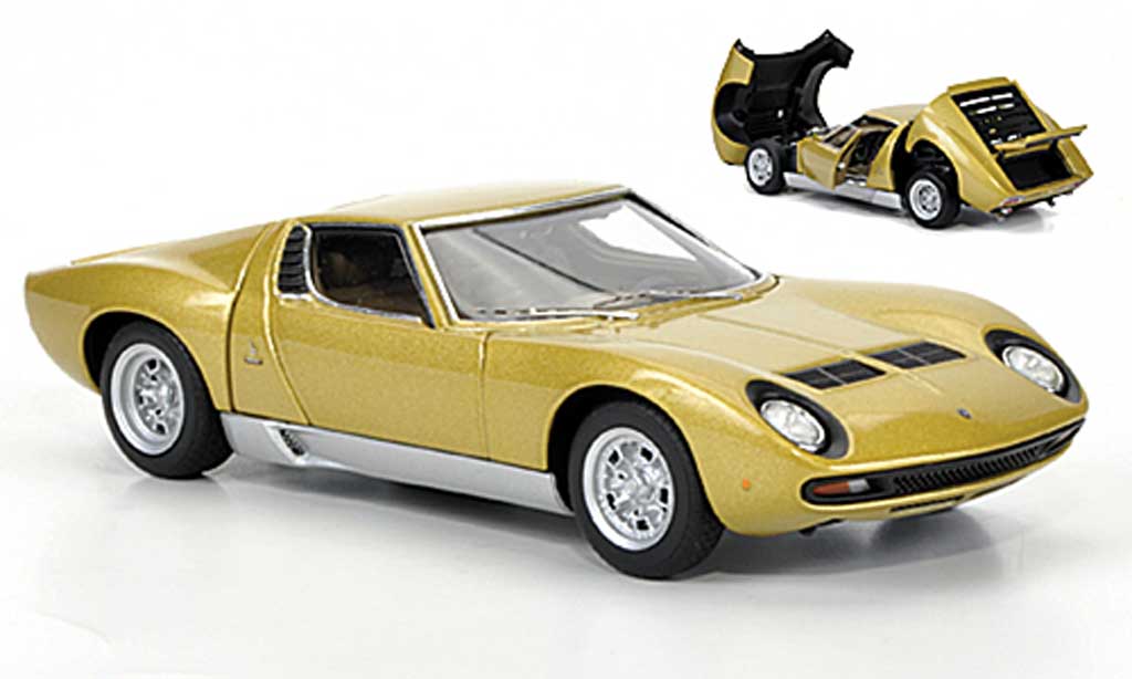 Lamborghini Miura SV 1/43 Autoart SV gold 1971 modelauto