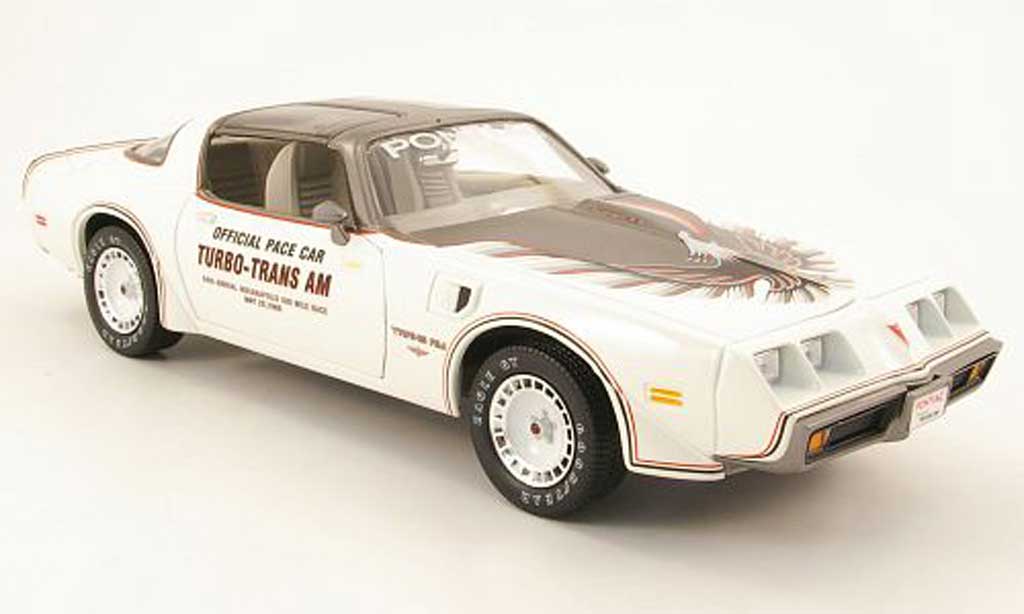 Pontiac Trans Am 1/18 Greenlight wit/grijs pace car indianapolis 1980 modelauto