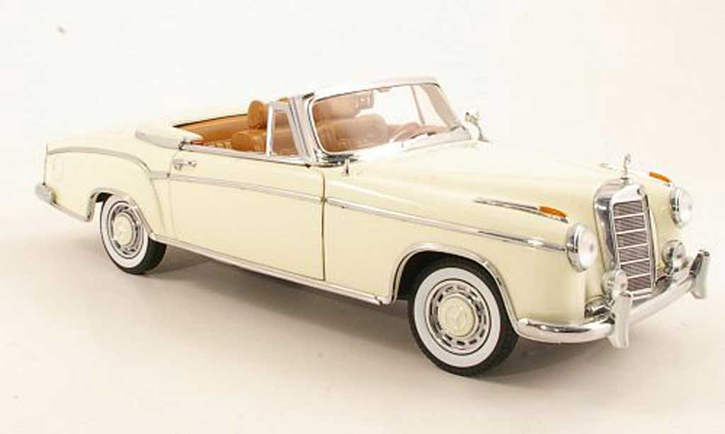 Mercedes 220 1/18 Sun Star SE Cabriolet (W128) bianco 1958 modelauto