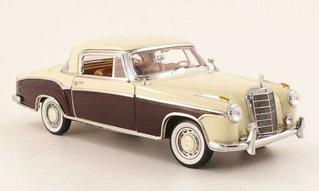 Mercedes 220 1/18 Sun Star se coupe (w 128) beige/bruin 1958 modelauto