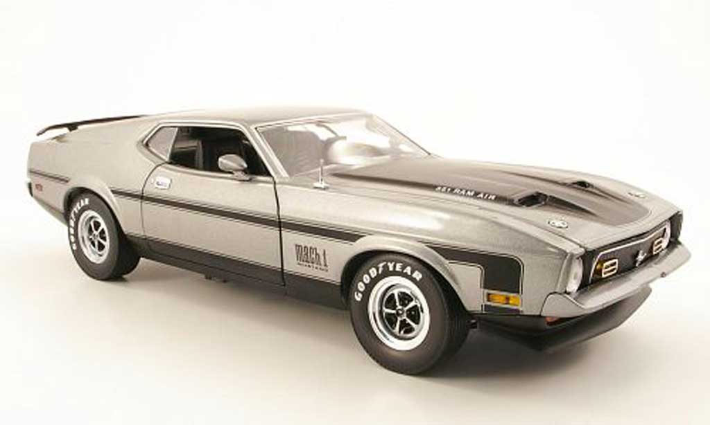 Ford Mustang 1971 1/18 Sun Star 1971 mach i grijs modelauto