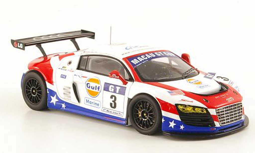 Audi R8 LMS 1/43 Spark LMS GT3 No.3 Gulf Marine Cup Macau 2010 modelauto