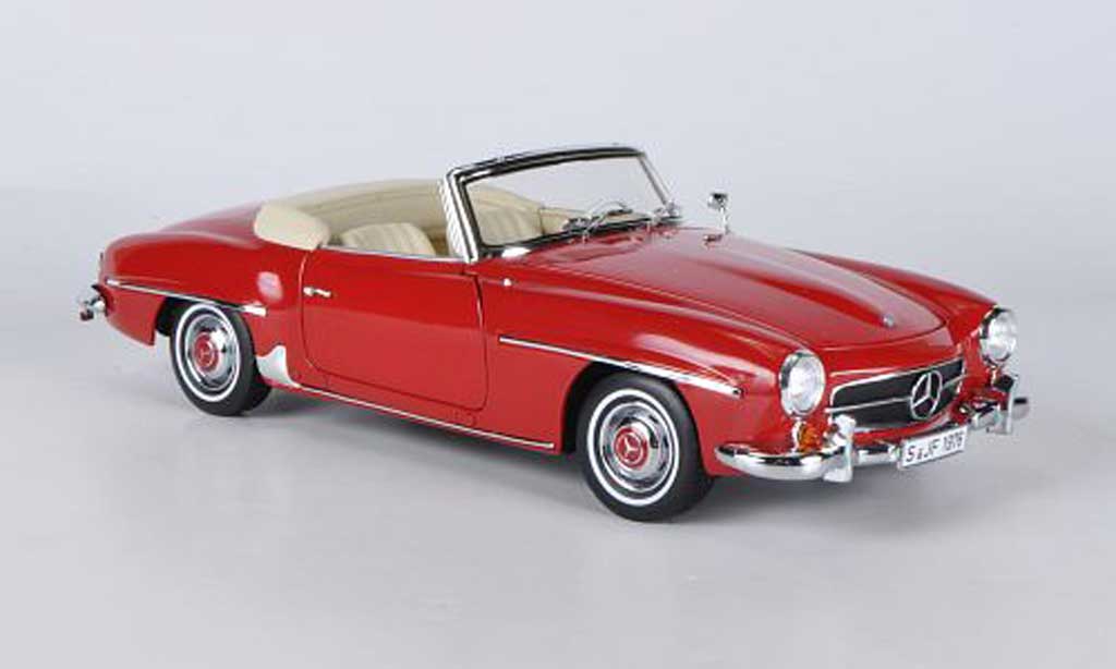 Mercedes 190 SL 1/18 Norev SL rood 1957 modelauto
