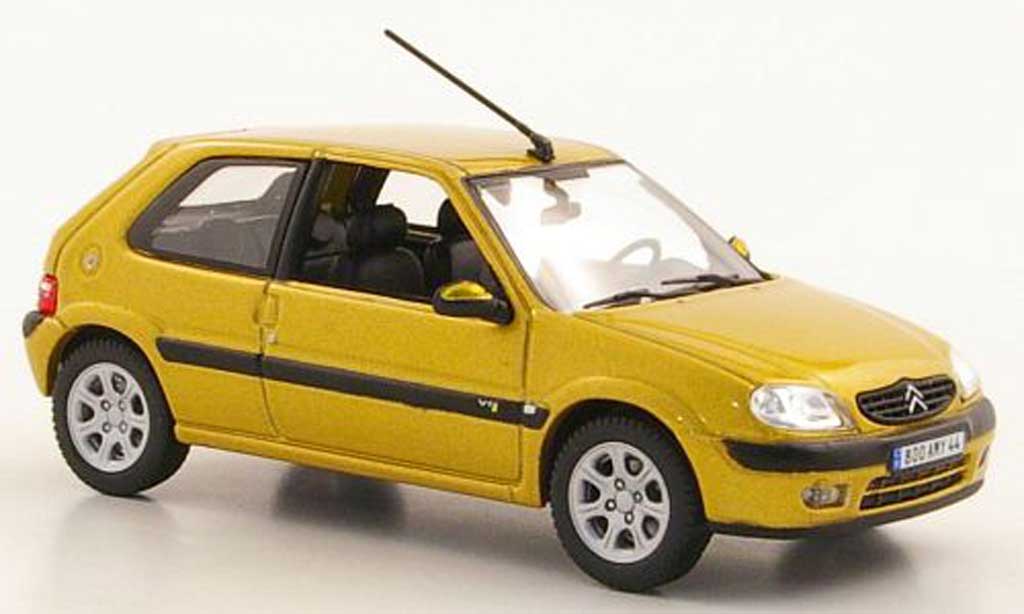 Citroen Saxo VTS 1/43 Norev VTS geel 3-portes 2000 modelauto