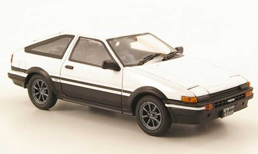 Toyota Trueno 1/43 Ebbro Sprinter (AE86) wit/zwart modelauto