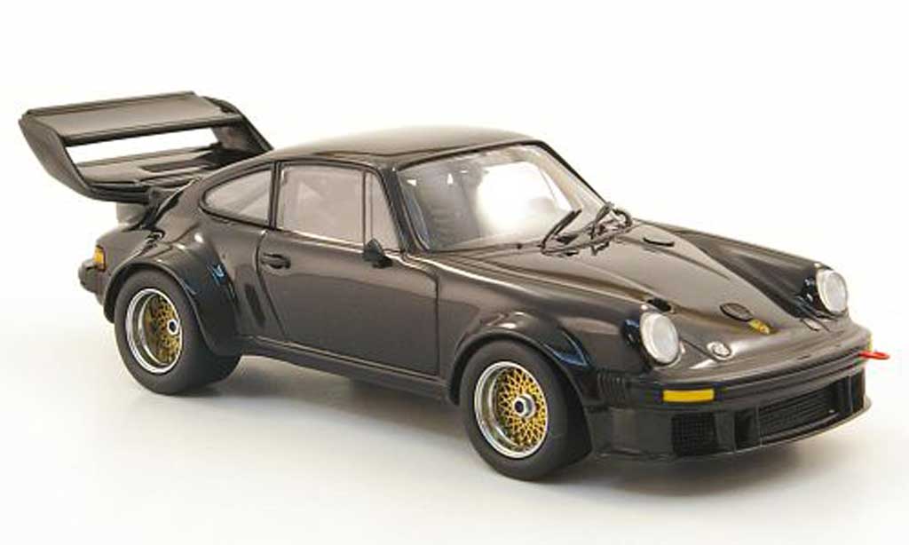 Porsche 934 Big Wing 1/43 Kyosho Big Wing 5 zwart grosser Heckspoiler modelauto