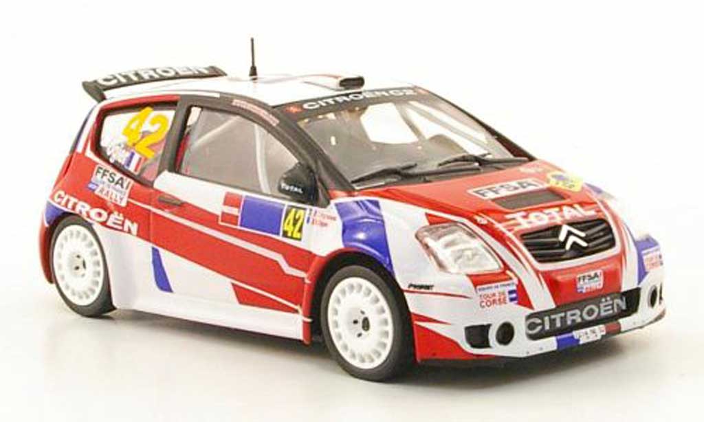 Citroen C2 S1600 1/43 Hachette S1600 No.42 Total Rally Mexiko 2008 modelauto