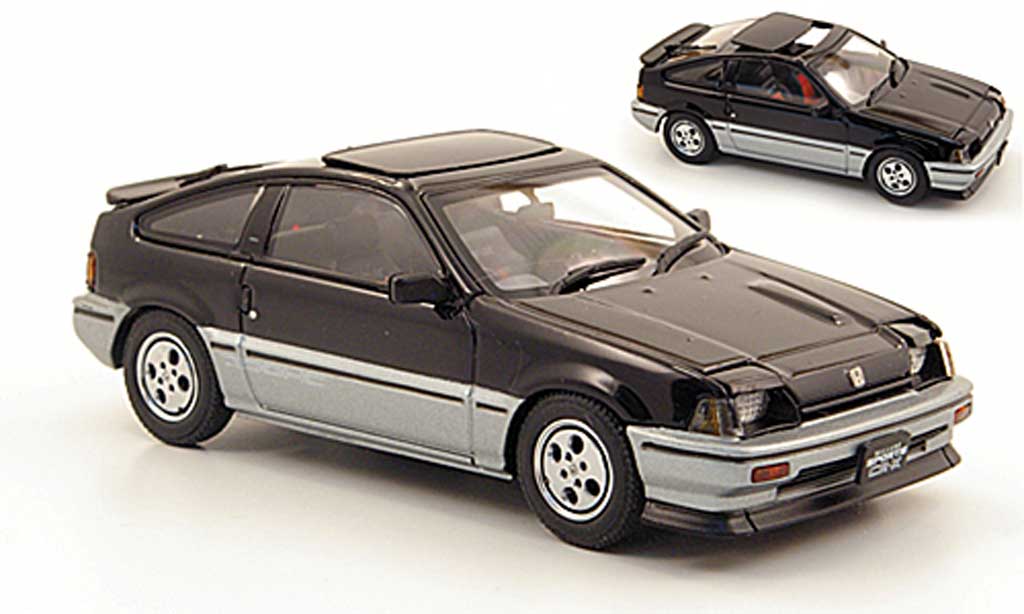 Honda CR-X Ballade 1/43 Ebbro Ballade Sports Si zwart/grijs 1984 modelauto
