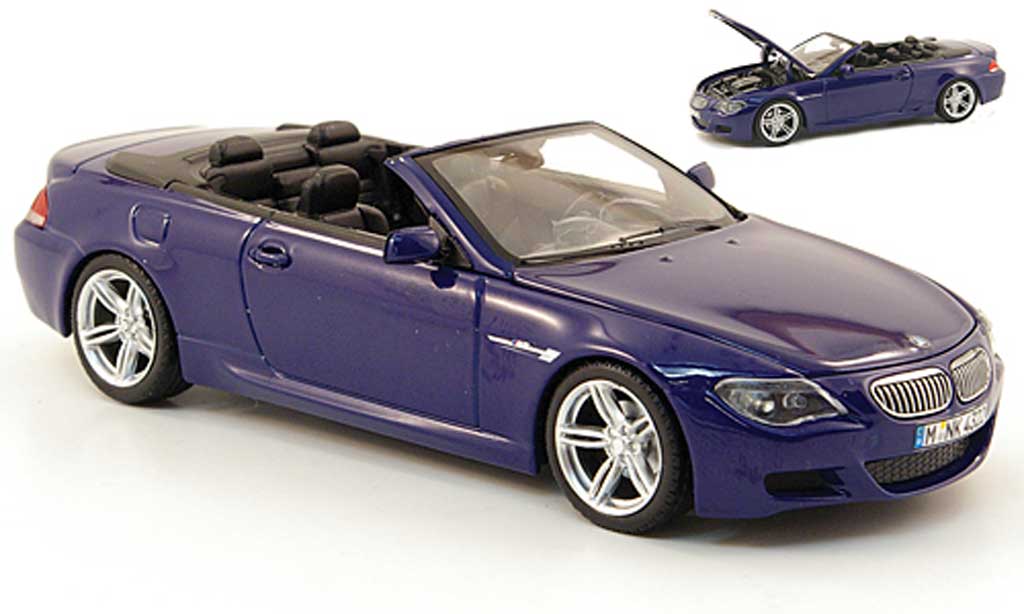 Bmw M6 E64 1/43 Kyosho E64 M blauw 2006 modelauto