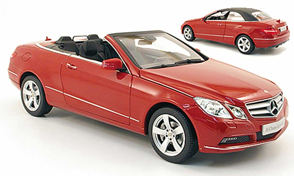 Mercedes Classe E 1/18 Norev cabriolet (a207) rood 2010 modelauto