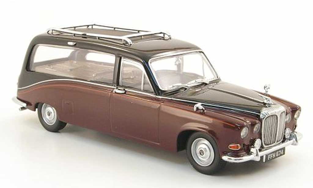 Daimler DS 420 1/43 Oxford Leichenwagen rood/zwart modelauto