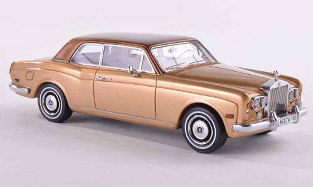 Rolls Royce Corniche 1/43 Neo FHC dore/brun LHD limitee edition 300 piece 1971 modelauto