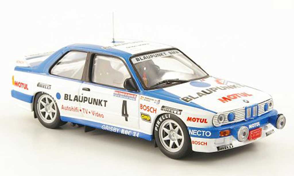 Bmw M3 E30 1/43 Hachette E30 No.4 blauwpunkt Rally Principe de Asturias 1989 modelauto