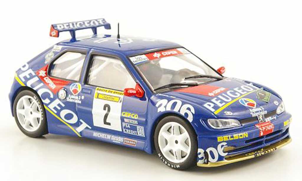 Peugeot 306 Maxi 1/43 Hachette Maxi No.2 Rally de Aviles 1997 modelauto