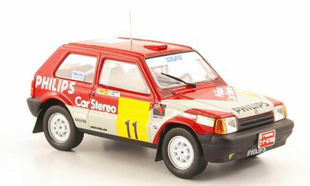 Seat Marbella 1/43 Hachette Proodo No.11 Philips Rally de Tierra de Aviles 1988 modelauto