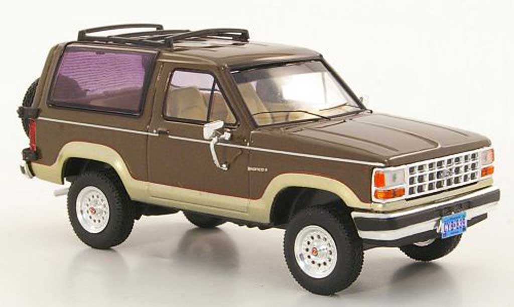 Ford Bronco 1/43 Premium X II bruin/gold 1989 modelauto