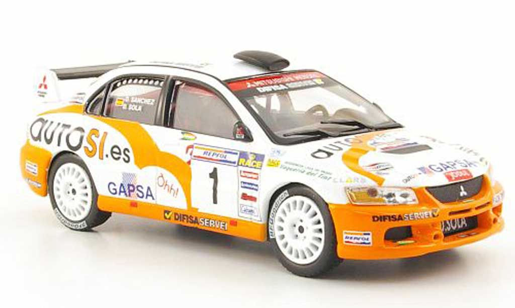 Mitsubishi Lancer Evolution IX 1/43 Hachette Evolution IX No.1 Rally de Tierra de Cabanas 2007 modelauto