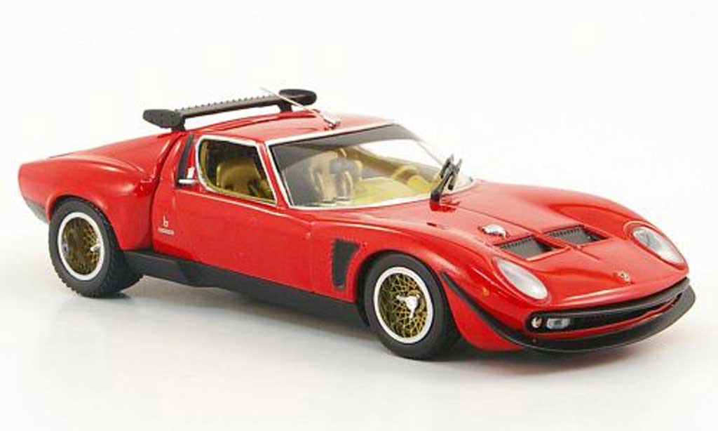 Lamborghini P400 1/43 Kyosho Jota SVR rood modelauto