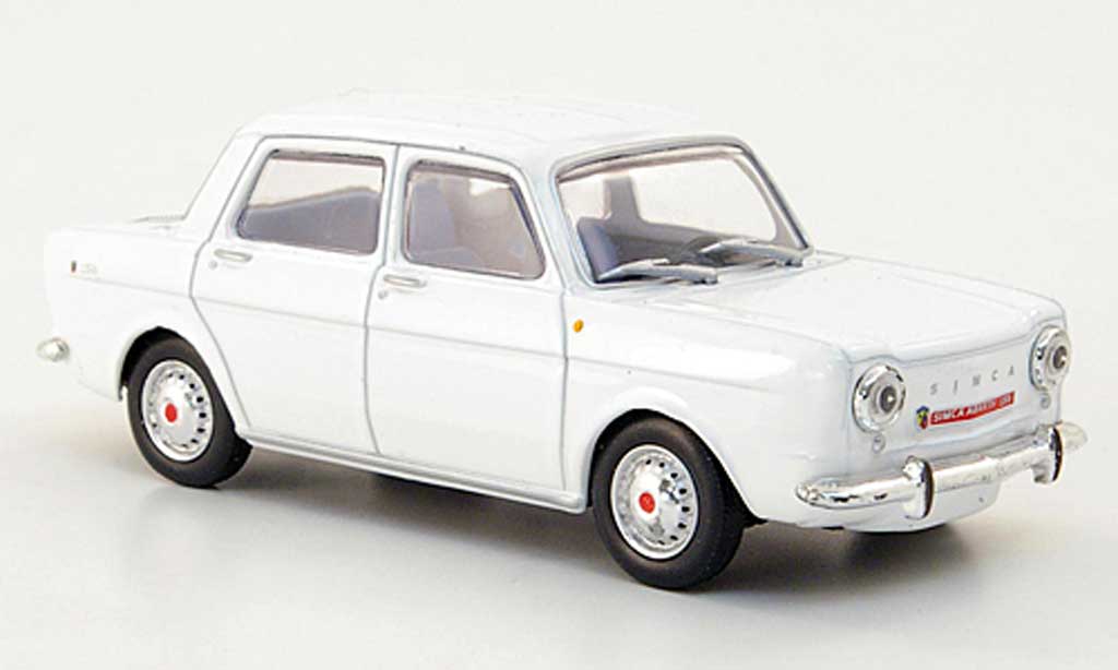 Abarth 1150 1963 1/43 Hachette 1963 Simca wit modelauto