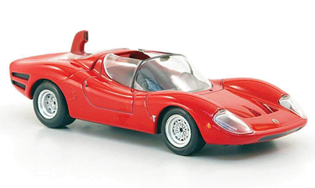 Abarth 1600 OT 1/43 Hachette OT rood 1966 modelauto