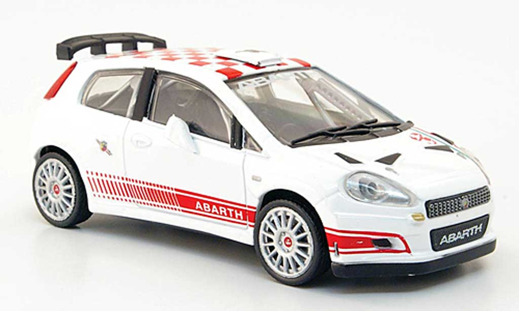 Fiat Grande Punto S2000 1/43 Hachette S2000 wit/rood modelauto