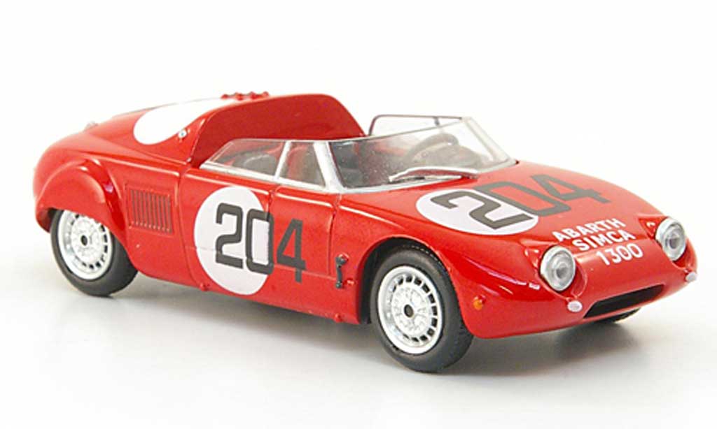 Abarth 1300 Simca Spider 1/43 Hachette Simca Spider Sport No.204 rood 1962 modelauto