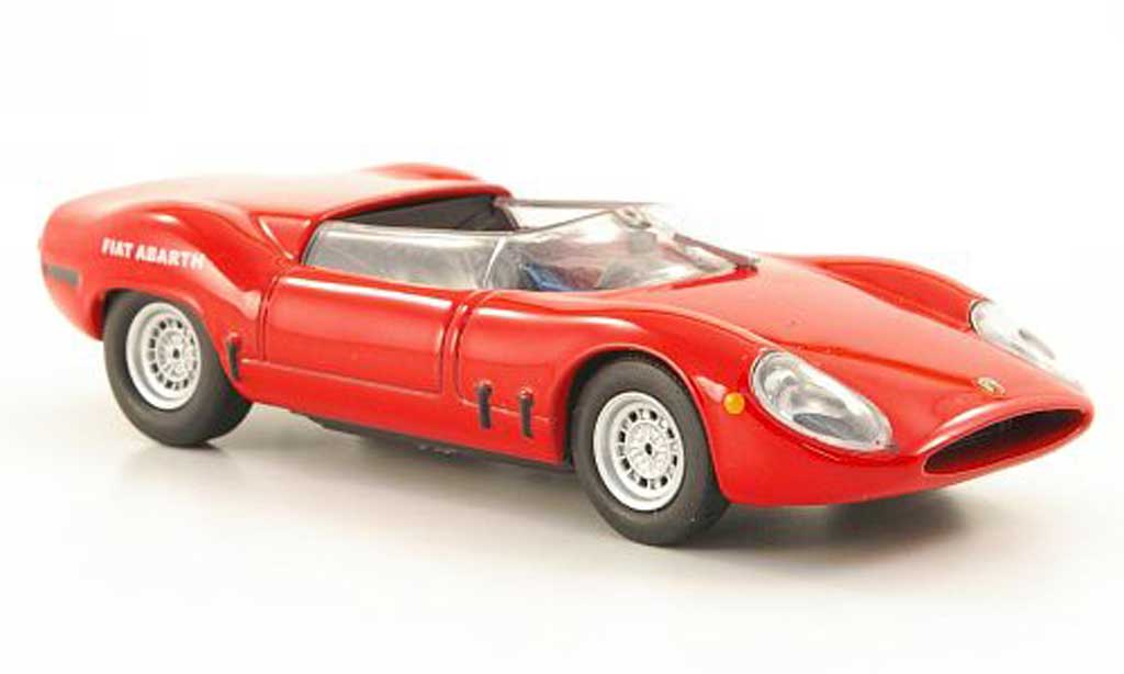 Fiat 2000 1/43 Hachette Abarth OT Sport Spider rood 1966 modelauto
