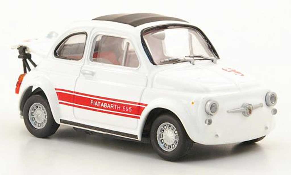 Fiat 695 1/43 Hachette Abarth SS Rennausstattung wit/rood 1969 modelauto