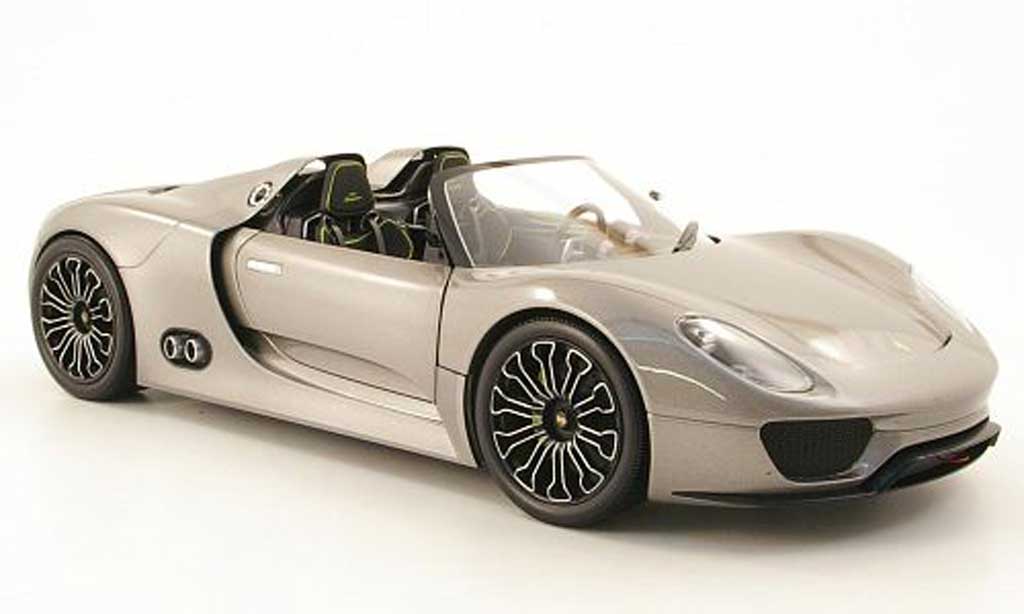 Porsche 918 2010 1/18 Minichamps 2010 spyder grijs modelauto