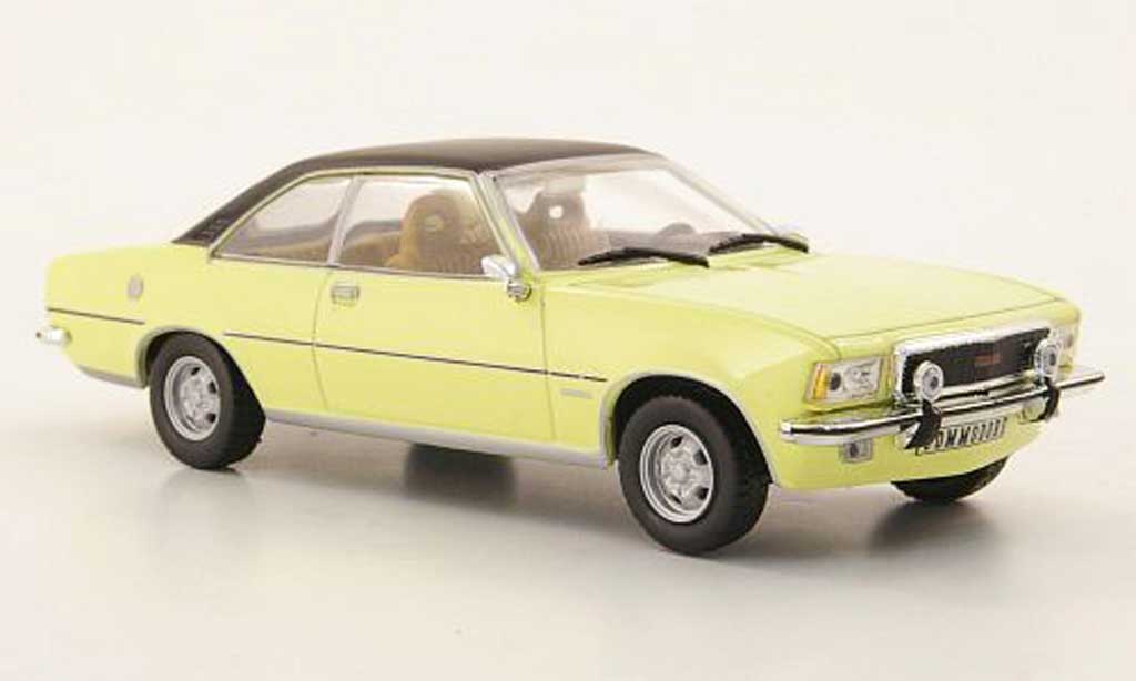 Opel Commodore B 1/43 Hachette B Coupe GS/E geel/zwart (ohne Magazin) 1972 modelauto