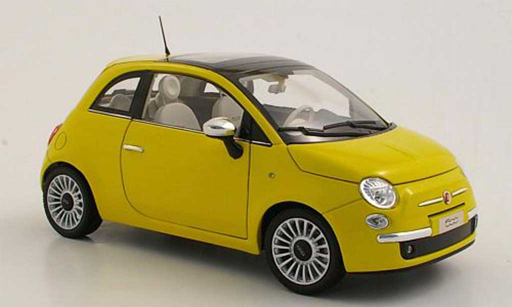 Fiat 500 C 1/18 Norev C Lounge geel 2007 modelauto