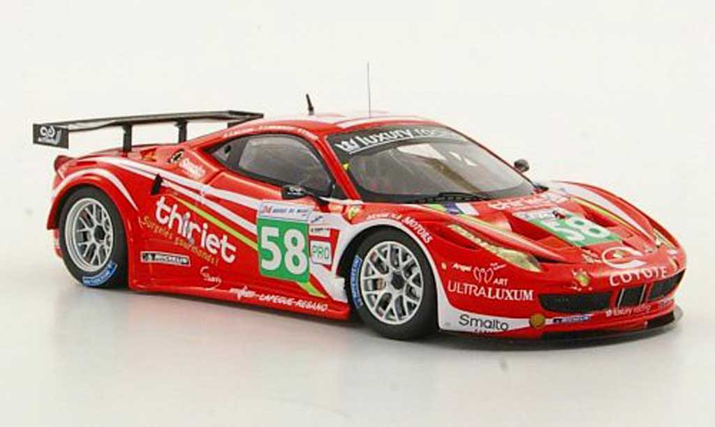 Ferrari 458 Italia GT2 1/43 Fujimi Italia GT2 No.58 Team Luxury Racing A.Beltoise / P.Thiriet / F.Jakubowski 24h Le Mans 2011 modelauto
