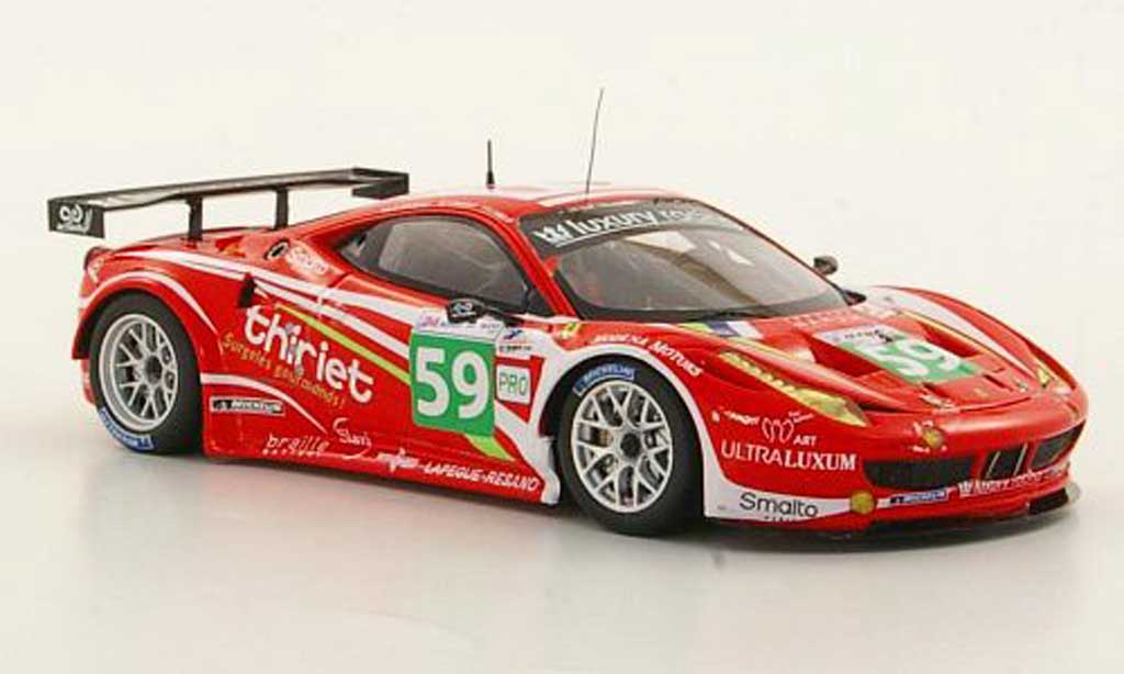Ferrari 458 Italia GT2 1/43 Fujimi Italia GT2 No.59 Team Luxury Racing S.Ortelli / F.Mako / J.Melo 24h Le Mans 2011 modelauto